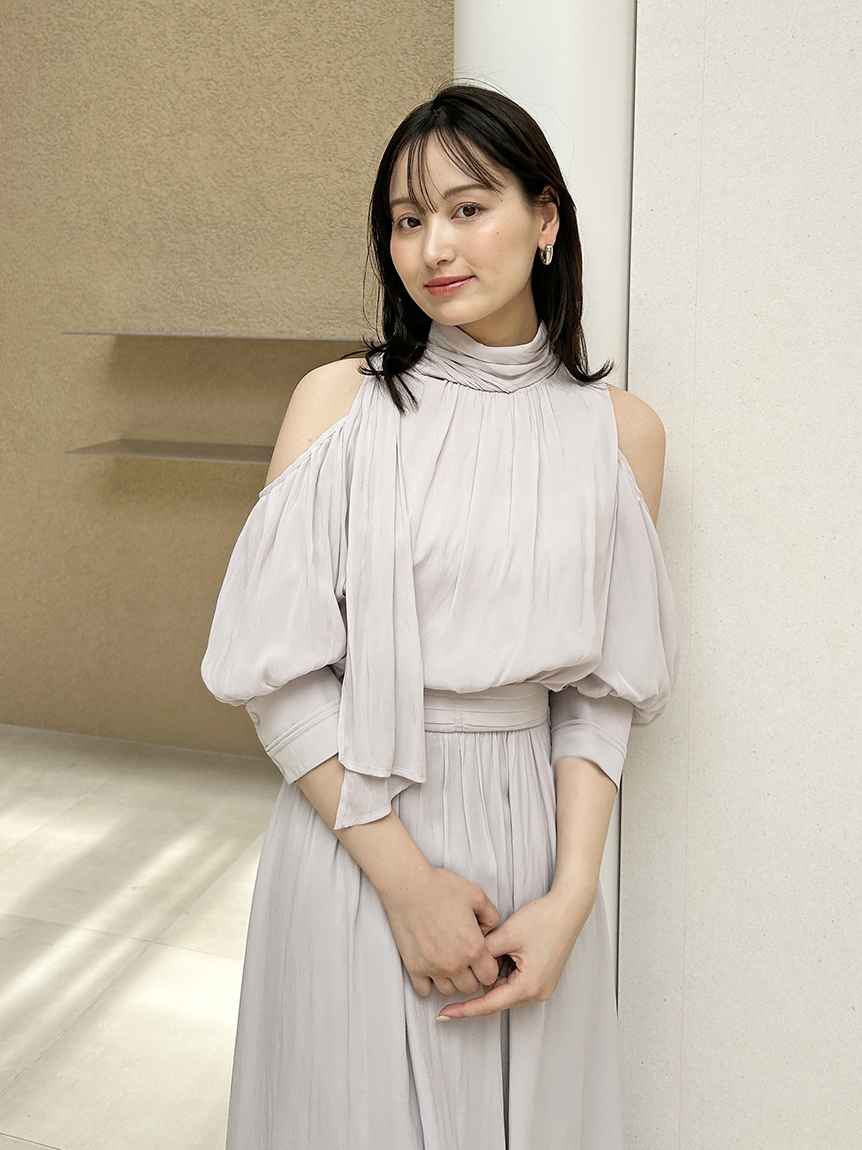 snidel コールドショルダーワンピース コールドショルダーワンピース(マキシ・ロングワンピース