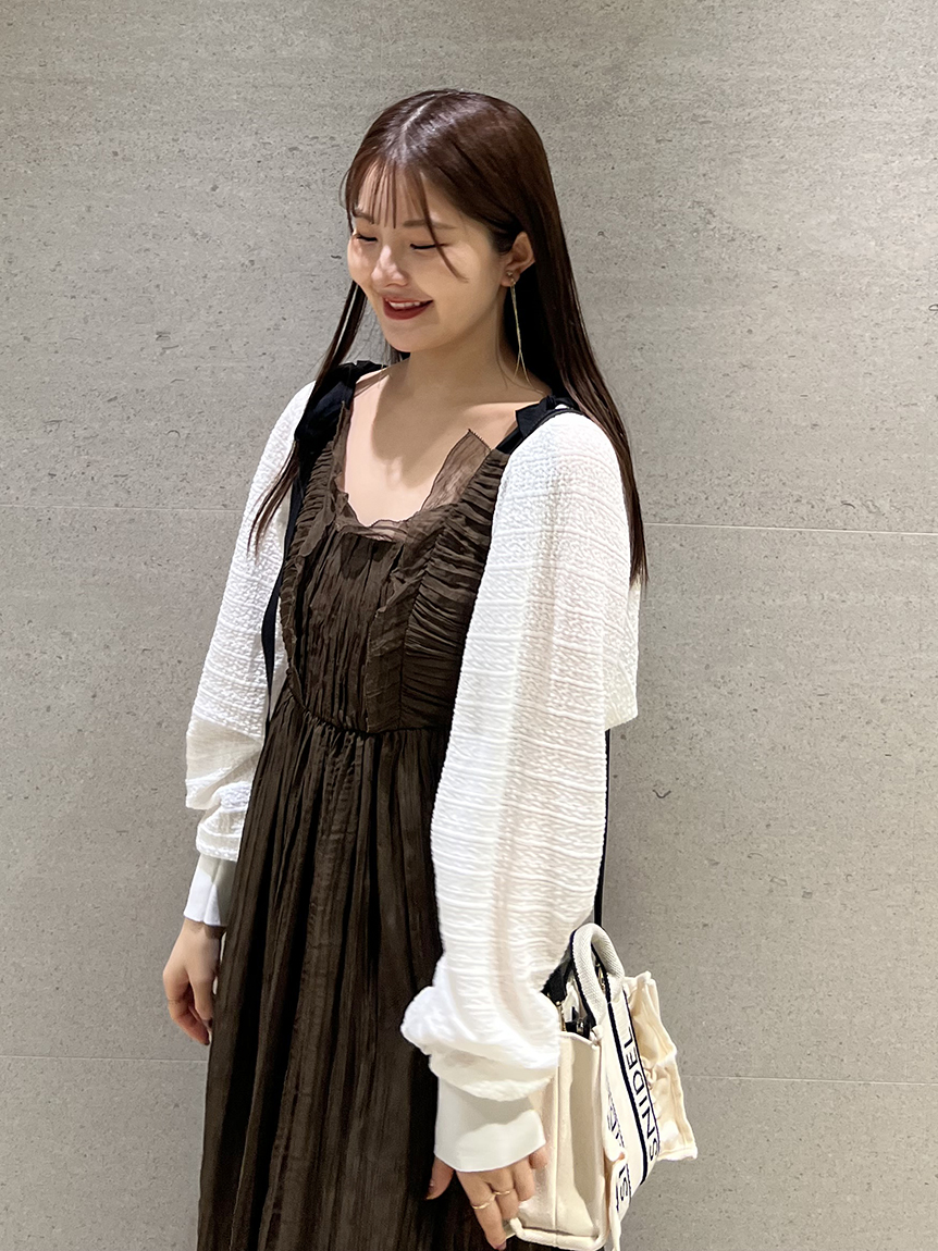 シアーシフォンワッシャーワンピース(マキシ・ロングワンピース