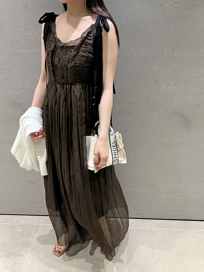 小物などお買い得な福袋 シアーシフォンワッシャーワンピース(マキシ・ロングワンピース 小物