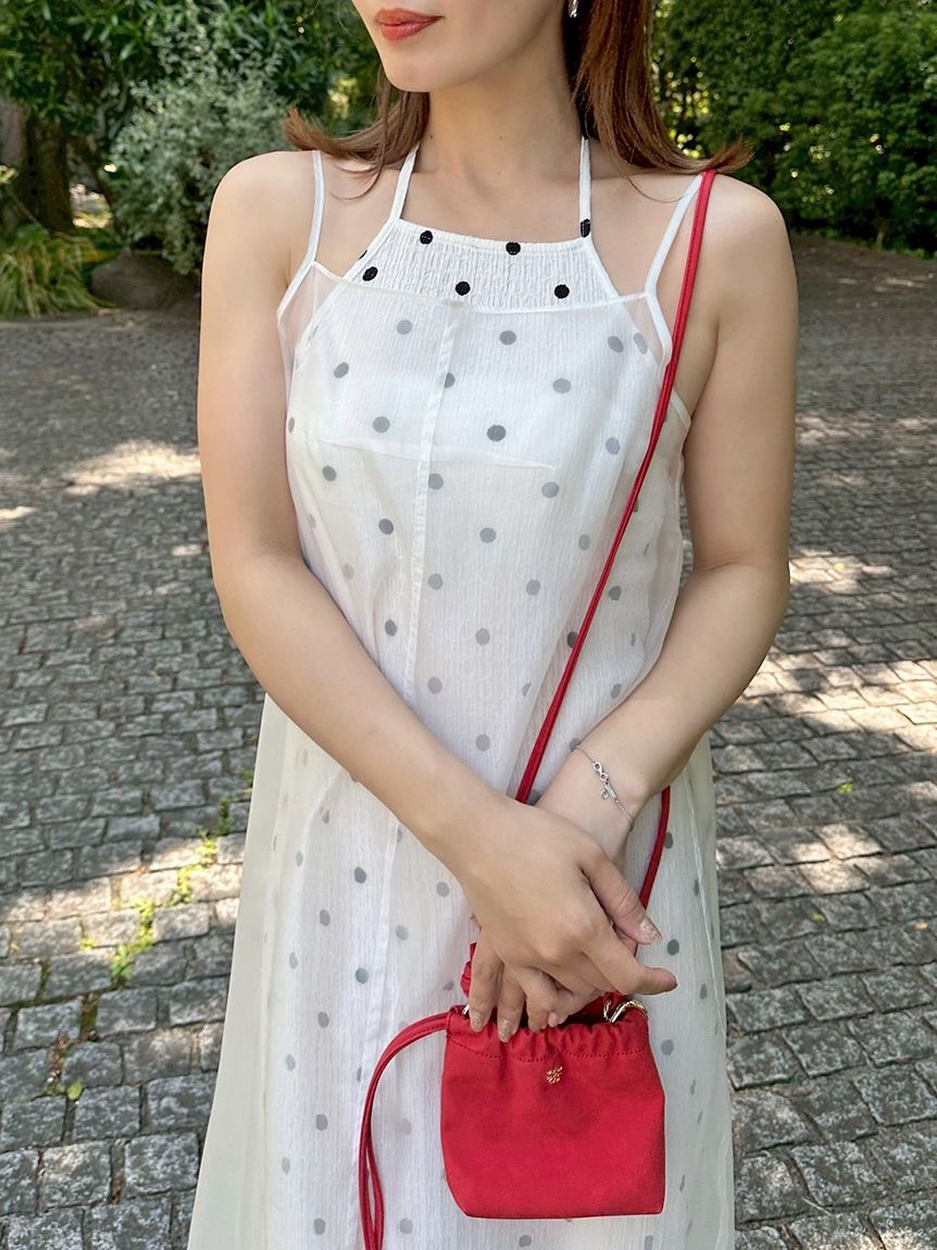 レイヤードプリントキャミワンピース(マキシ・ロングワンピース
