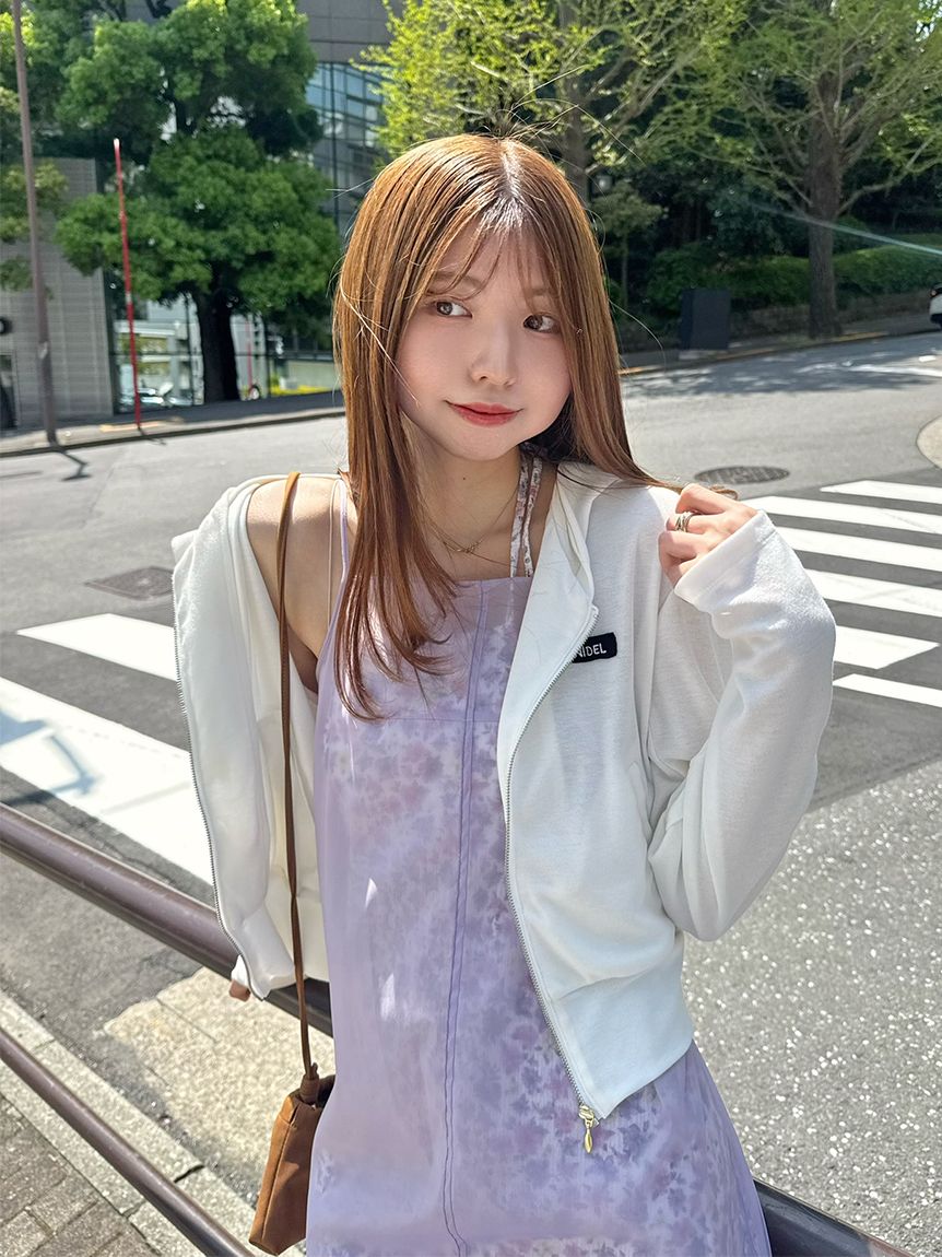 レイヤードプリントキャミワンピース(マキシ・ロングワンピース