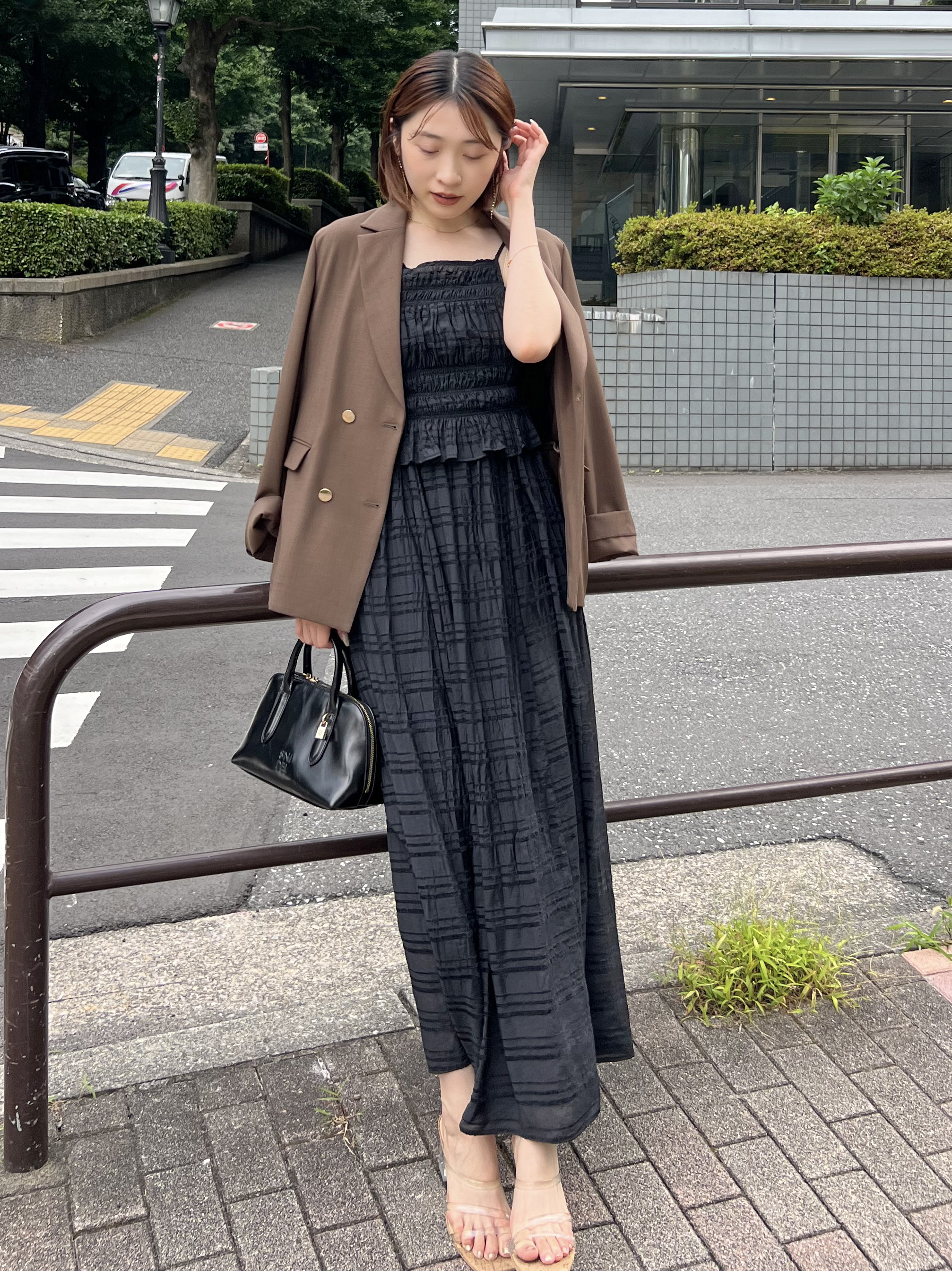アメスリプリーツドッキングワンピース(マキシ・ロング