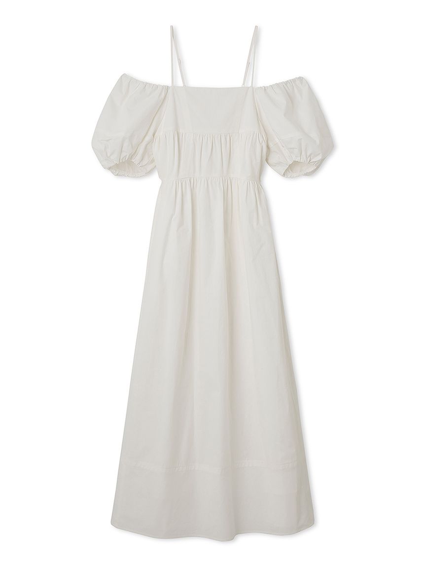 オフショルパフスリワンピース(マキシ・ロングワンピース)｜ワンピース