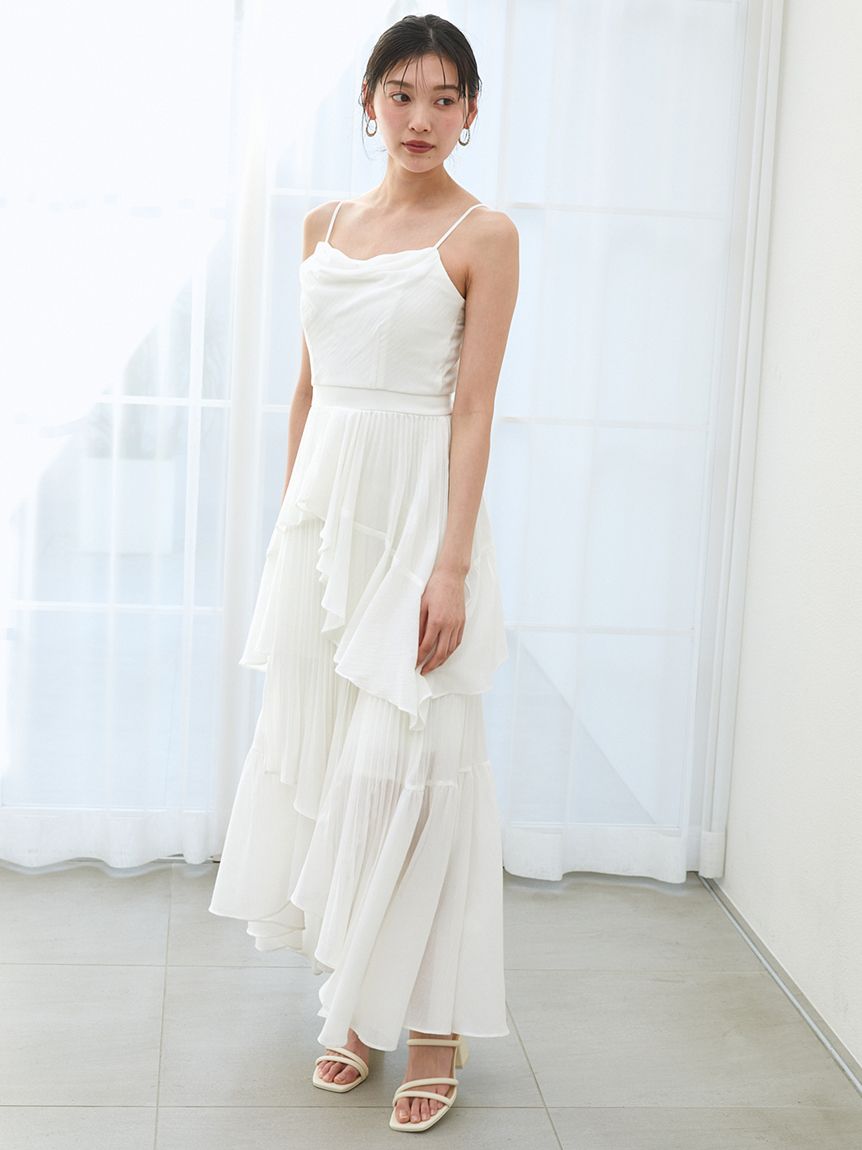 新品未使用 snidel アシメントリーティアードキャミワンピース アシメントリーティアードキャミワンピース（マキシ丈/ロング