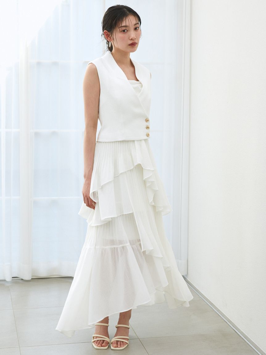 snidel アシメントリーティアードキャミワンピース　WHT SNIDEL｜アシメントリーティアードキャミワンピース | Rakuten