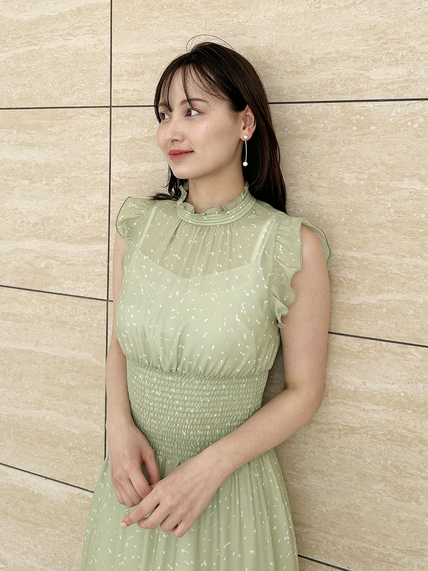 ◆'S SOLEZIA 夏 ノースリーブ プリント ワンピース ノースリーブプリントワンピース（ワンピース）｜SNIDEL