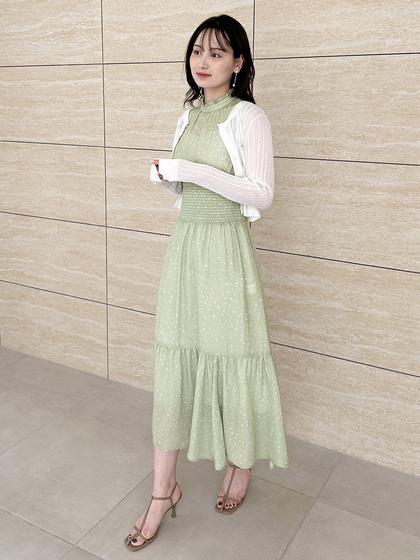 新作新品タグ付き　スナイデル♡ ノースリーブプリントワンピース SNIDEL ワンピース ノースリーブプリントワンピース : ZOZOTOWN