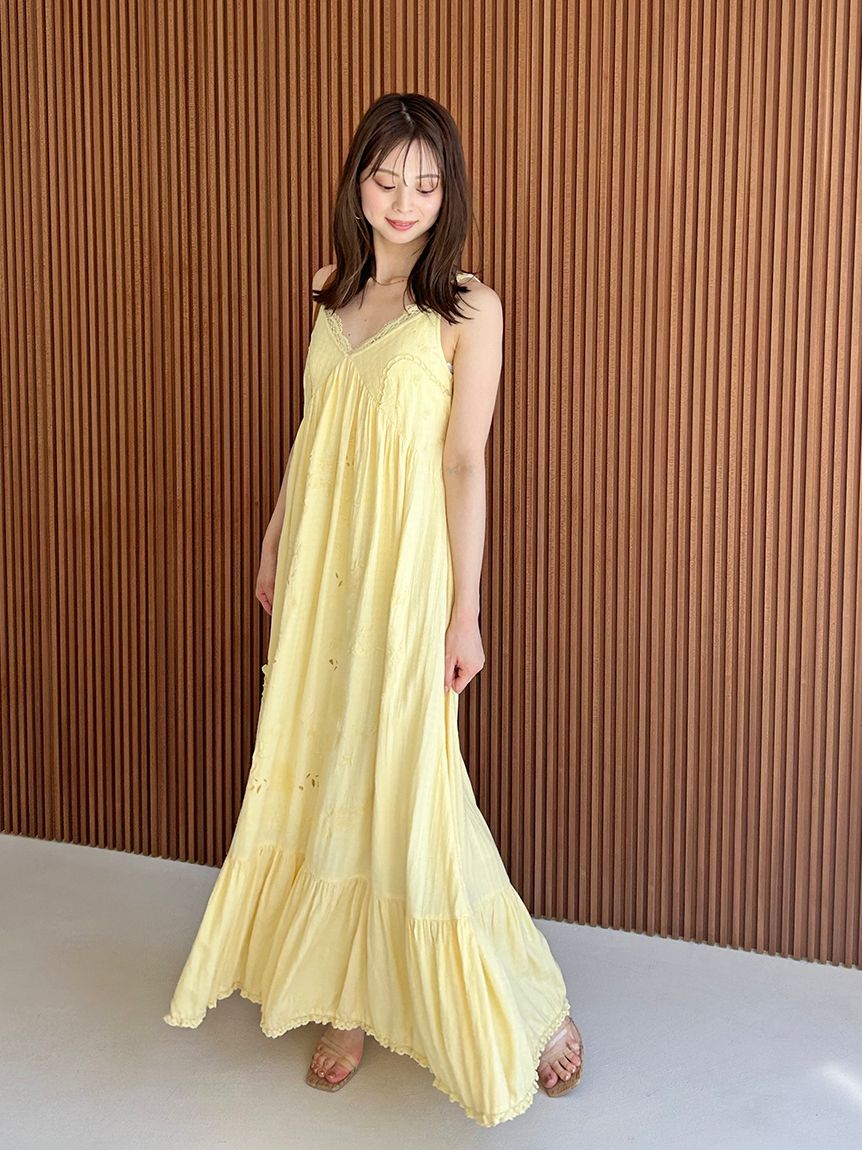 snidel♡新品フロッキーフラワーワンピース
