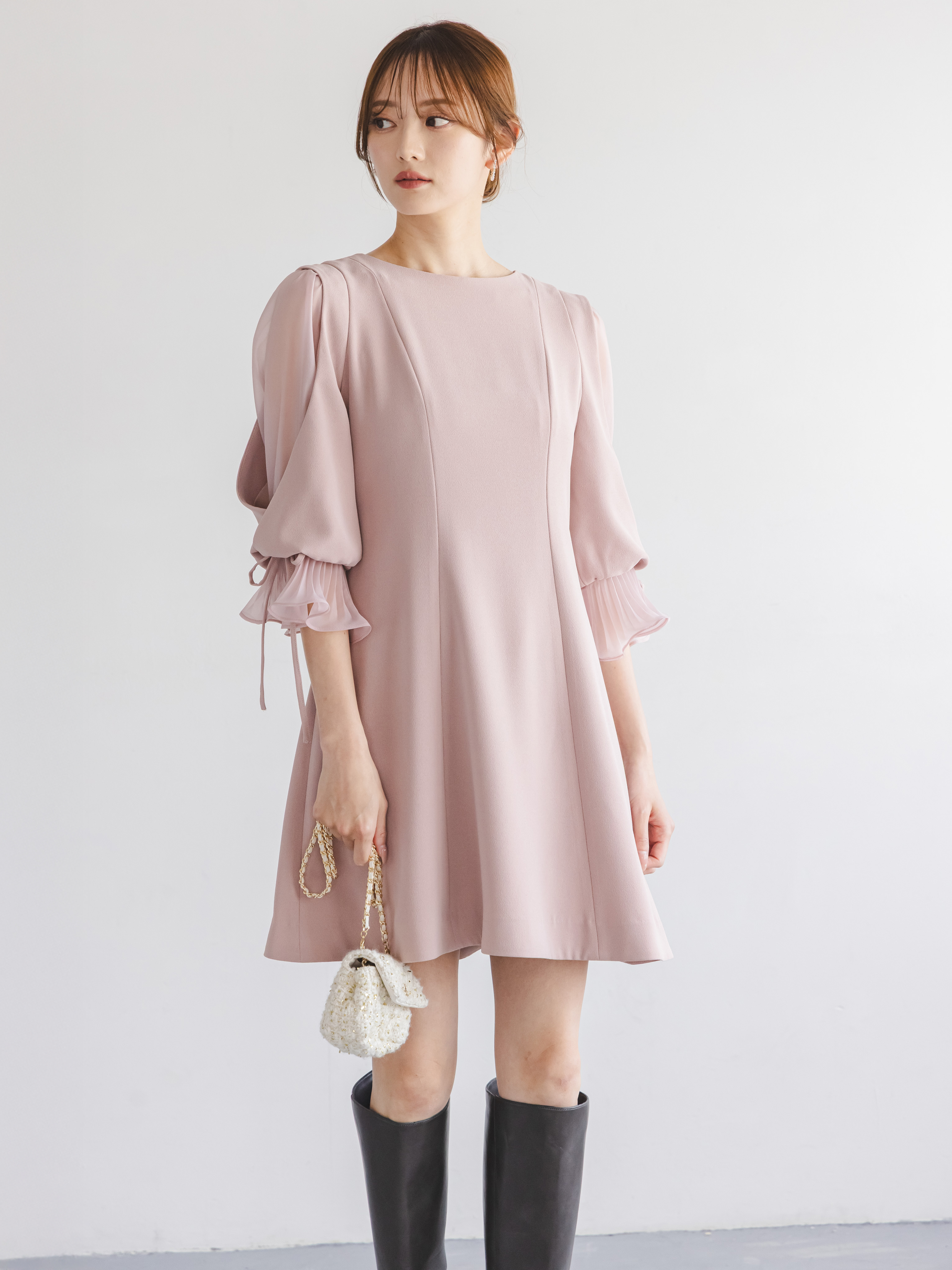 SNIDEL レディライクフレアミニワンピース レディライクフレアミニワンピース(ミニワンピース)｜ワンピース