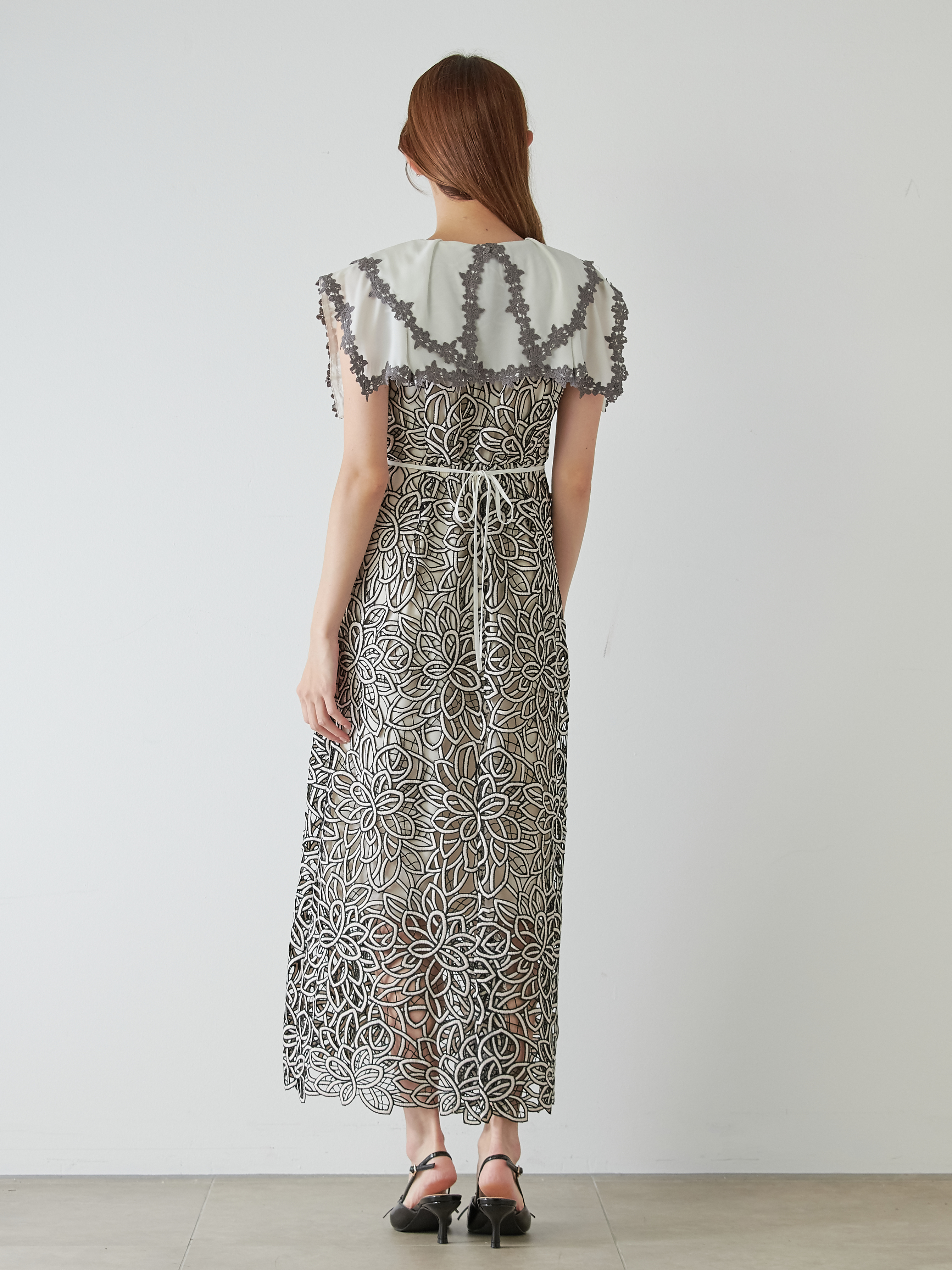 ラッフルフリルレースワンピース(マキシ・ロングワンピース