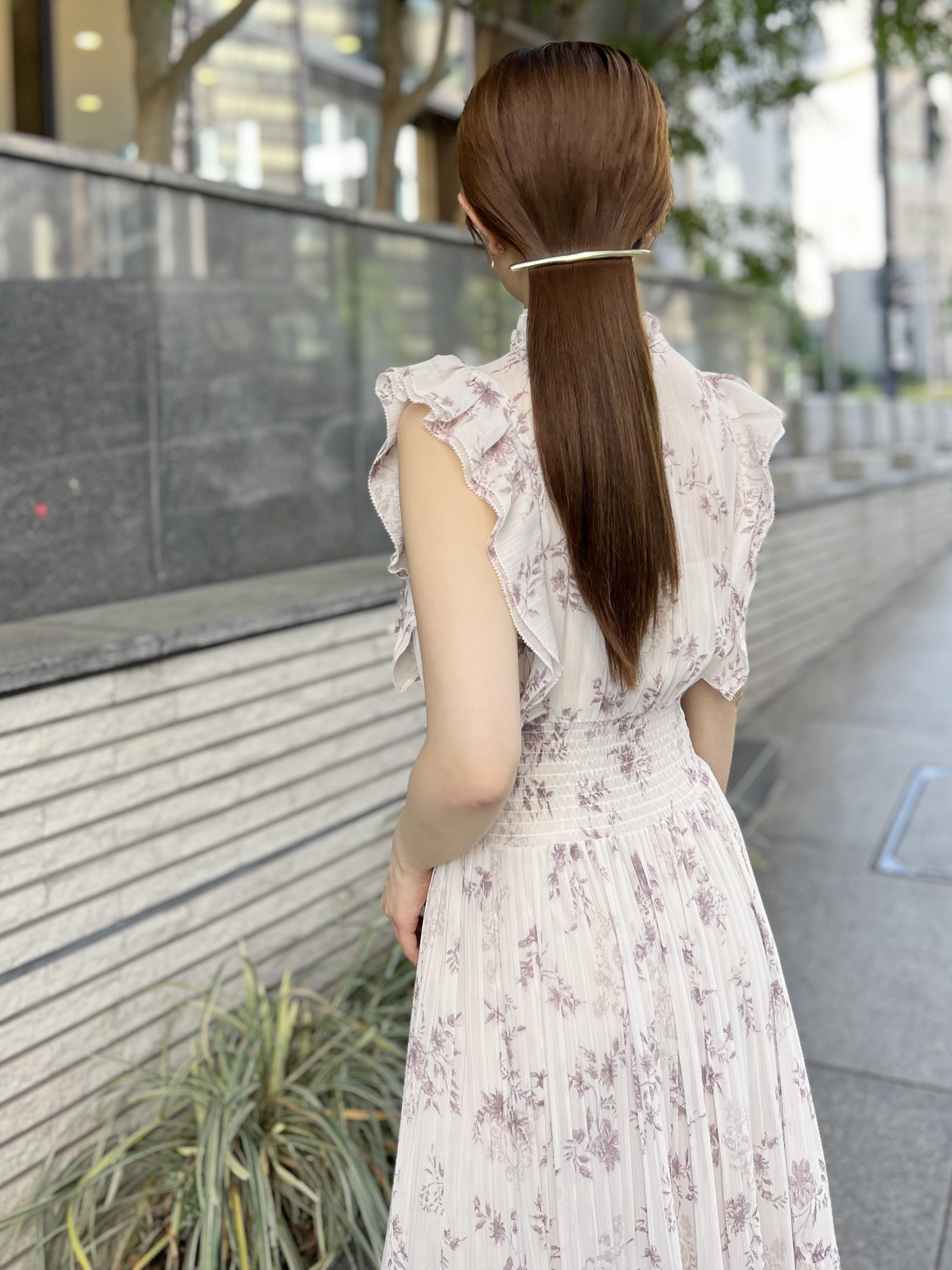 SNIDEL プリーツプリントワンピース スナイデル SNIDEL（スナイデル）の「プリーツプリントワンピース