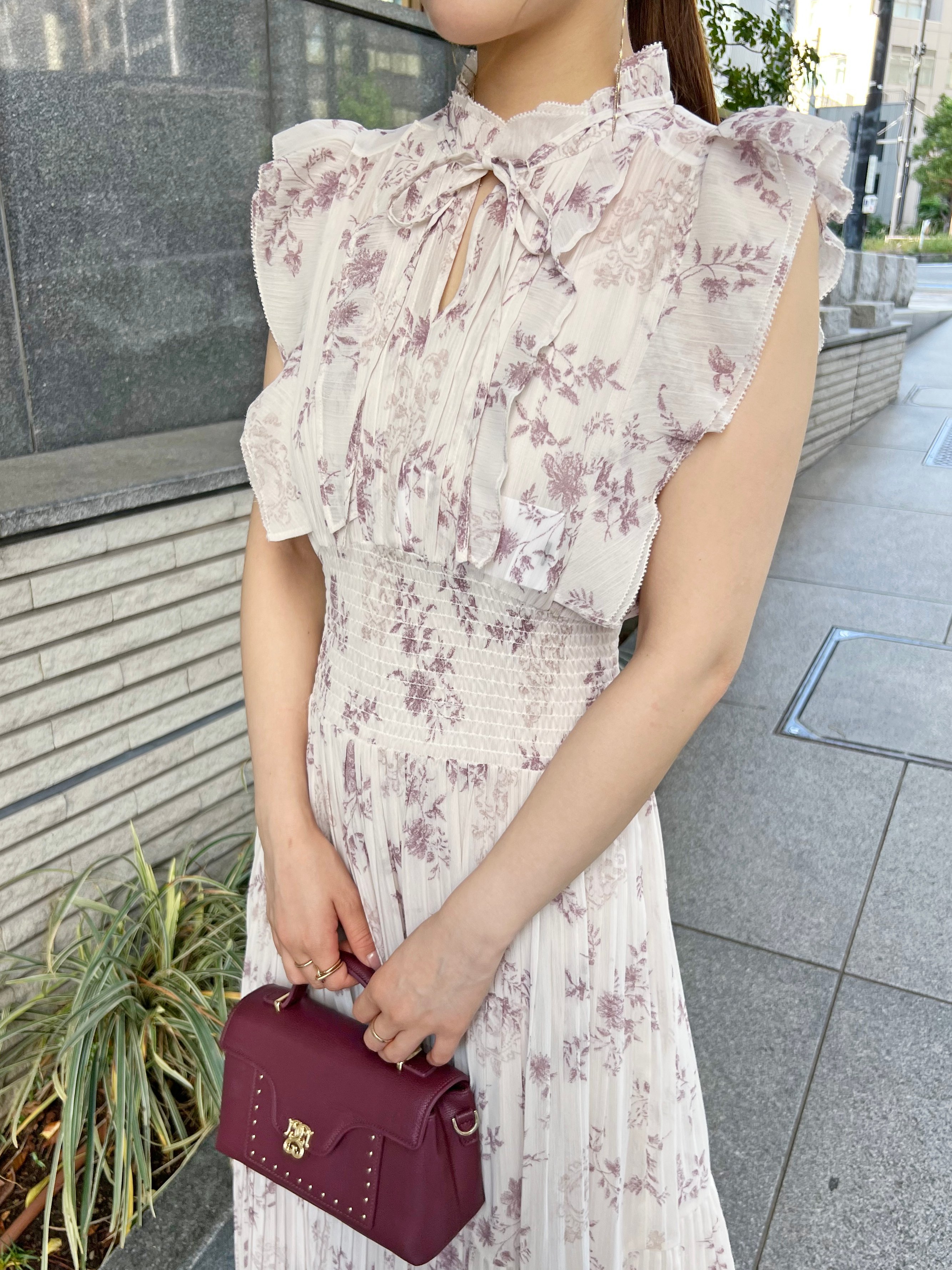 snidel プリーツカラープリントワンピース SNIDEL スナイデルプリーツカラープリントワンピ onepiece
