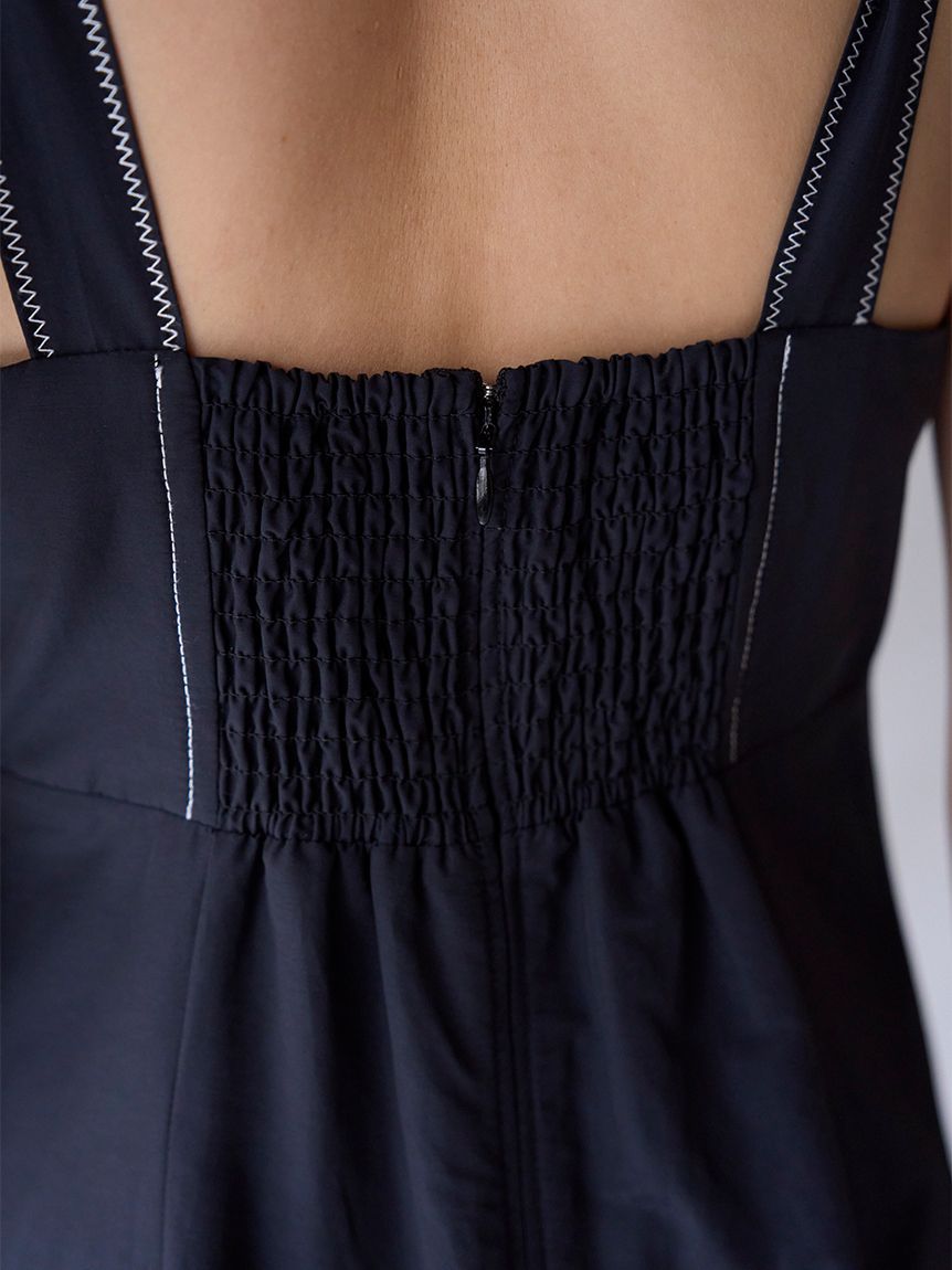 ⭕️新品タグ付き　SNIDELスナイデル　胸元ピンタック2wayミディワンピース PRE SALE30%OFF】SNIDEL スナイデル タックキャミワンピース