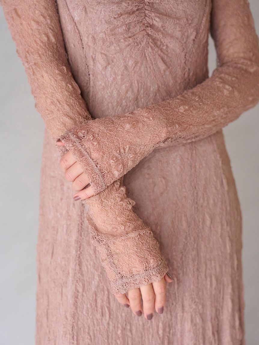 フロントギャザーレースドレス(マキシ・ロングワンピース)｜ワンピース