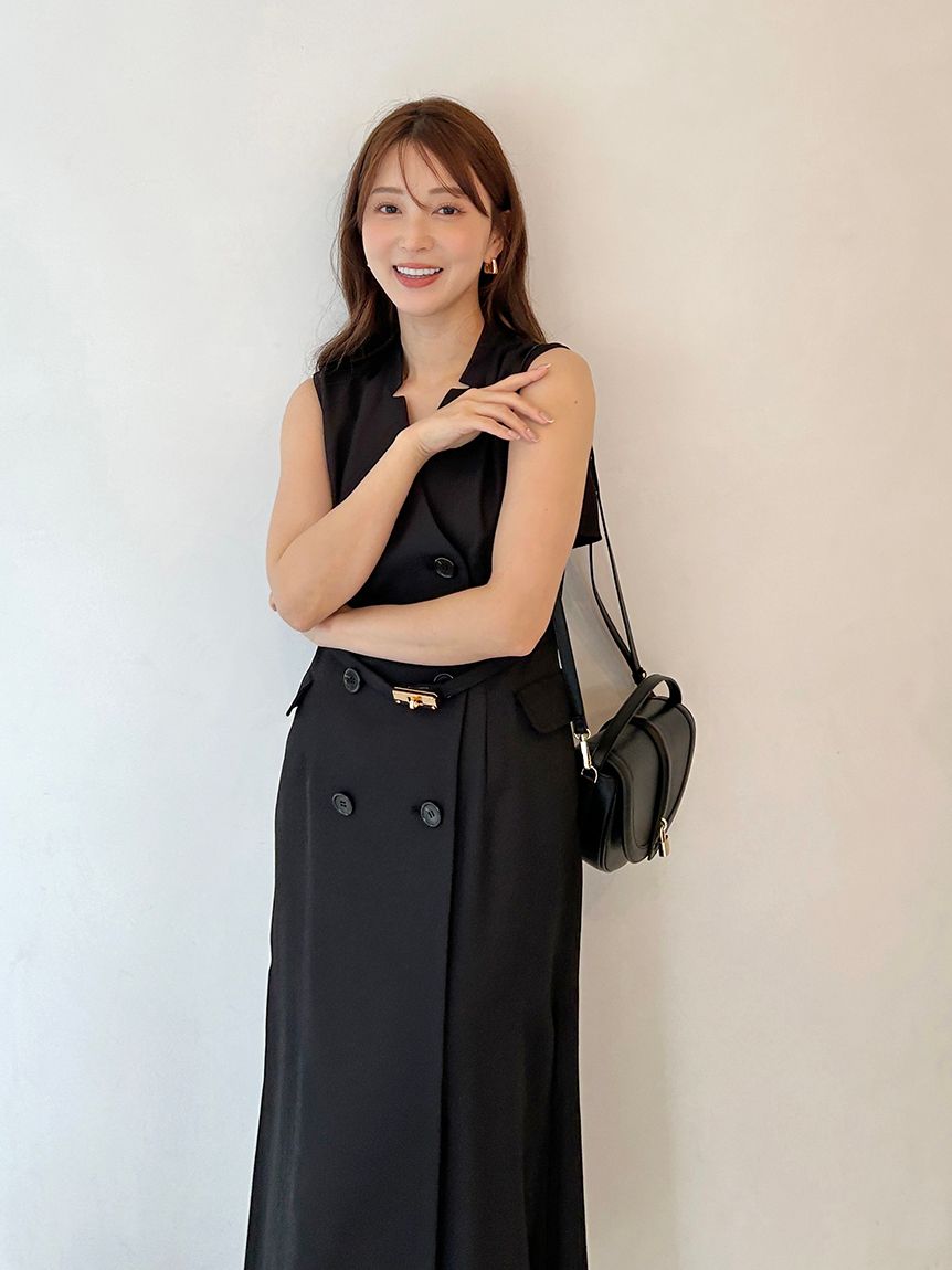 エスカーダスポーツ　ロングジレ　ワンピース エスカーダスポーツ ロングジレ ワンピース quaranciel: Vカラー