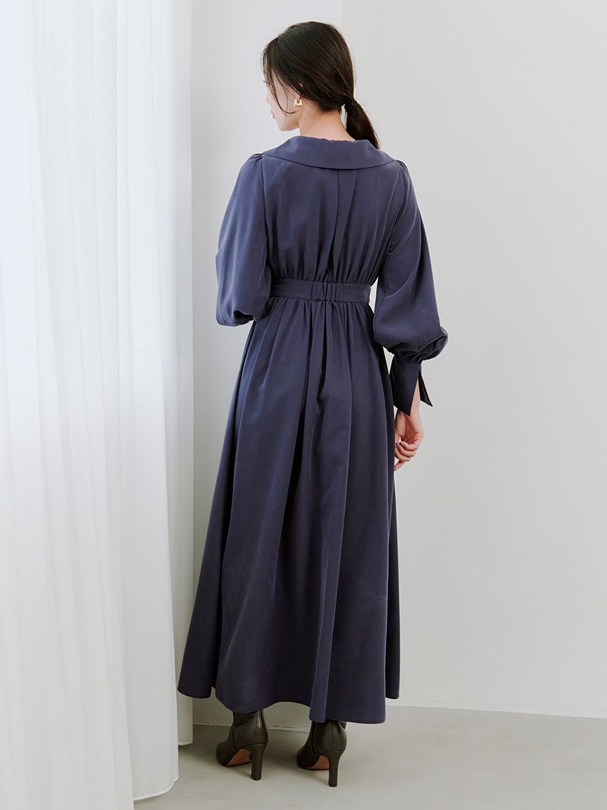 バリエカシュクールシャツワンピース(マキシ・ロングワンピース