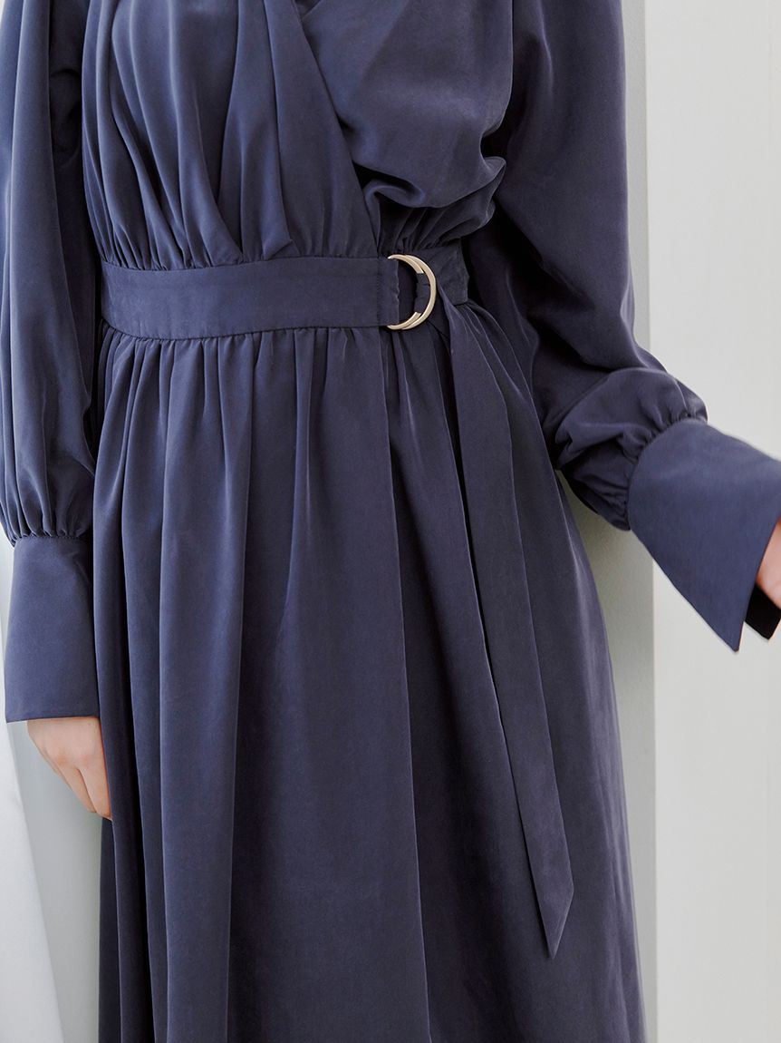 バリエカシュクールシャツワンピース(マキシ・ロングワンピース