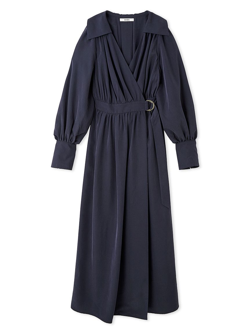 バリエカシュクールシャツワンピース(マキシ・ロングワンピース