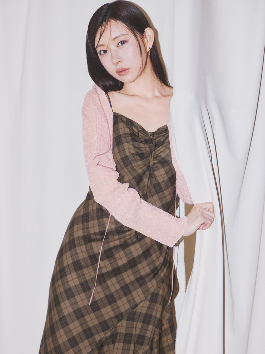 春色情熱❤️アシメキャミワンピース✨フリルロングスカートで