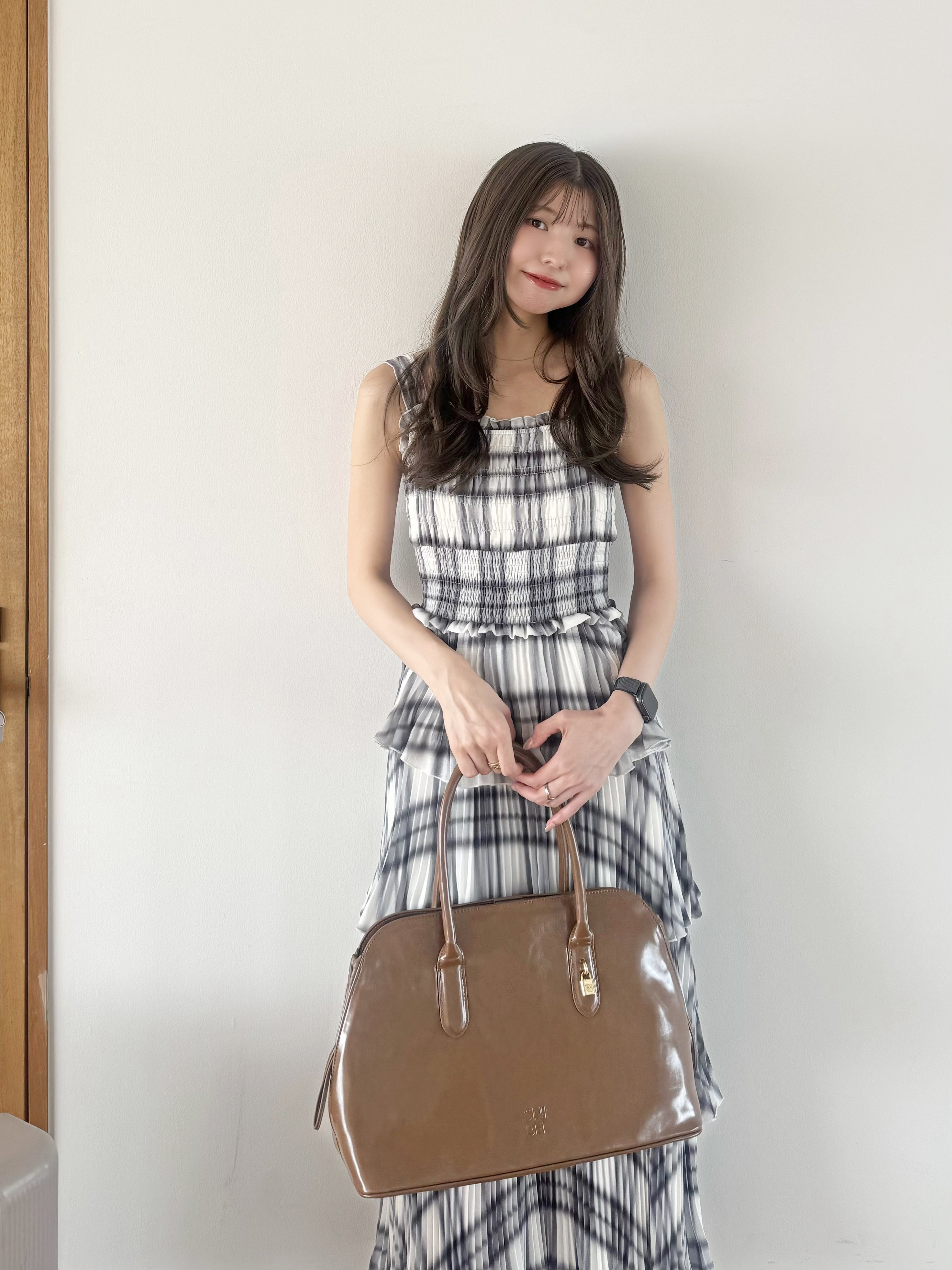 ティアードプリントキャミワンピース(マキシ・ロングワンピース