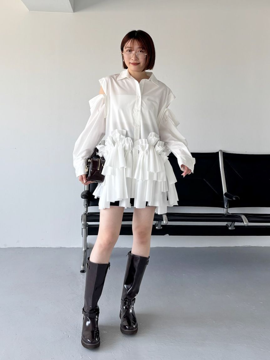 リボンシャツ(マキシ・ロングワンピース)｜ワンピース｜SNIDEL