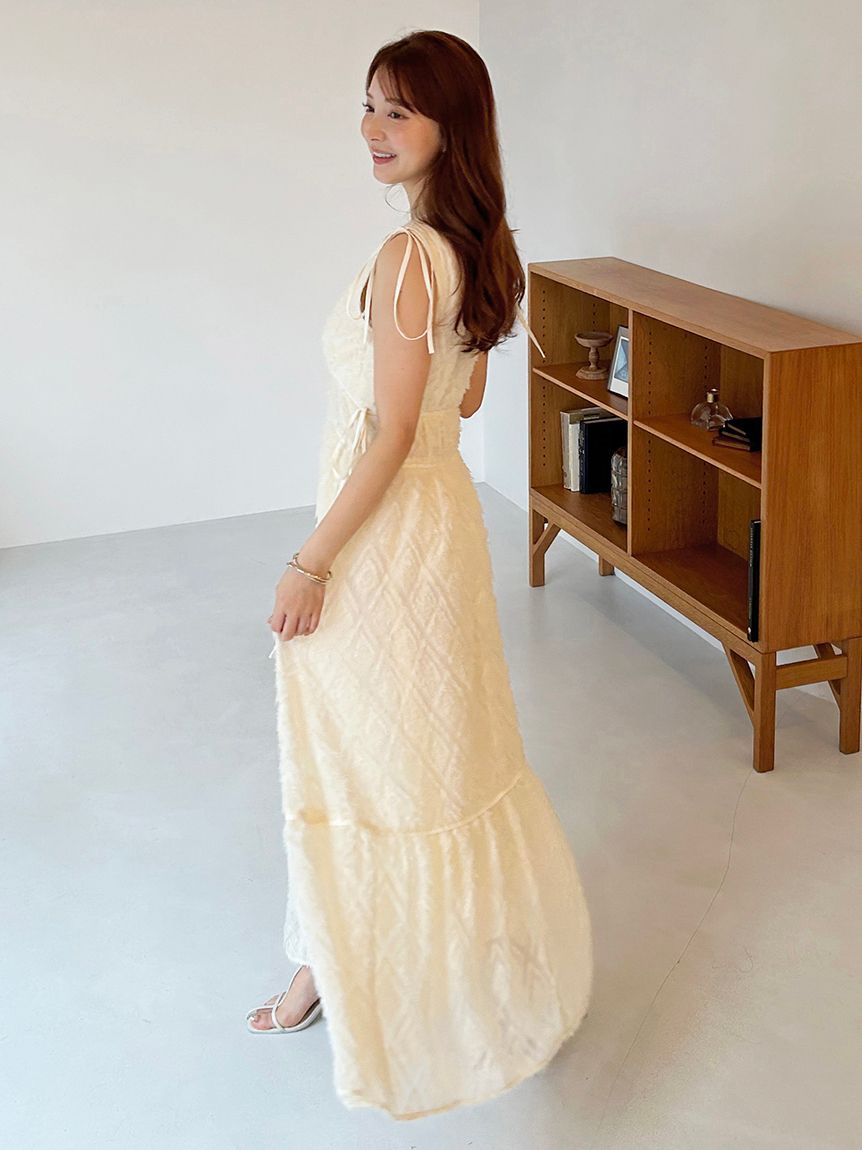 snidel ジャガードドロストディティールワンピース 00サイズあり】ジャガードドロストディティールワンピース(マキシ