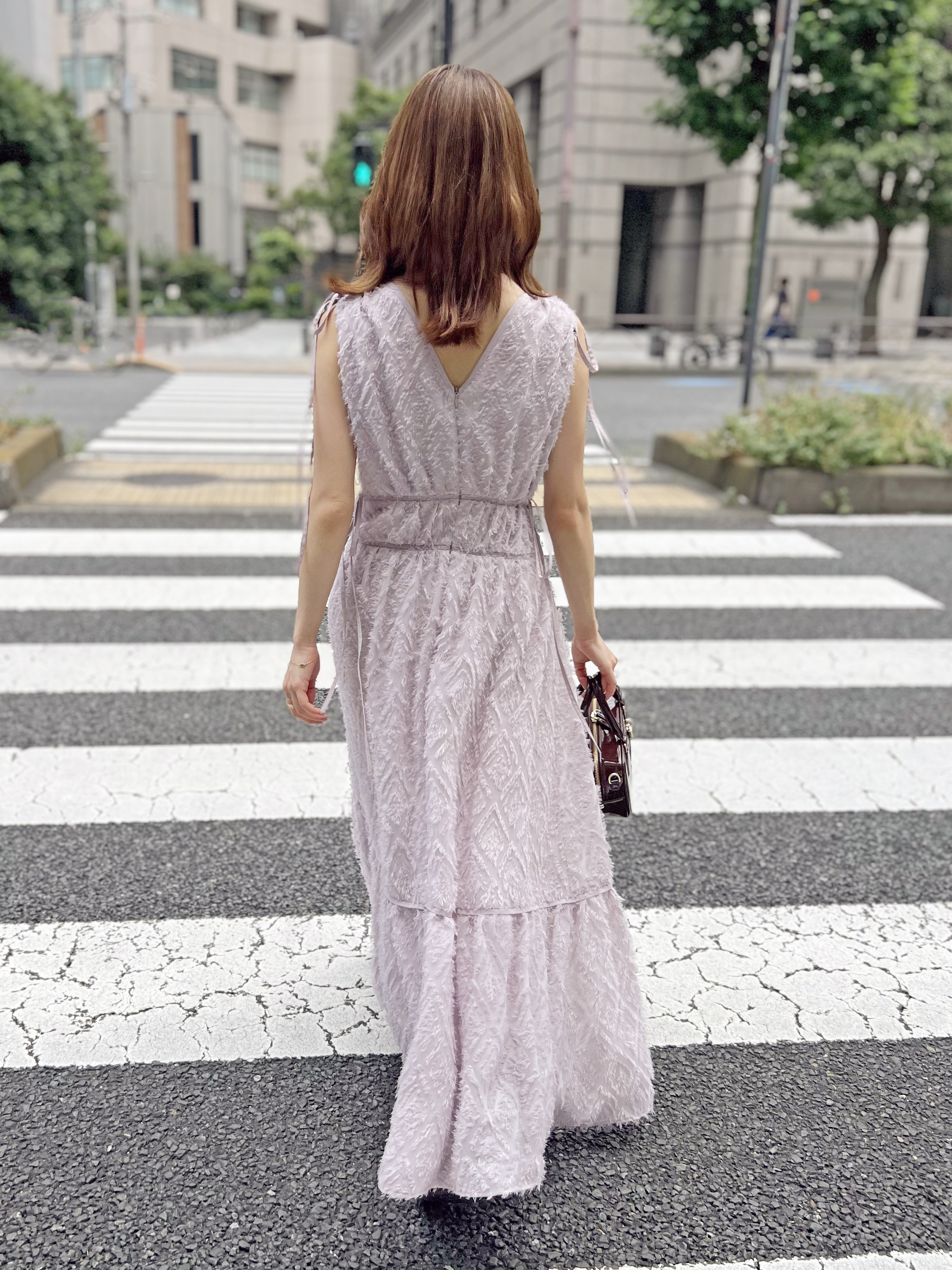 00サイズあり】ジャガードドロストディティールワンピース(マキシ