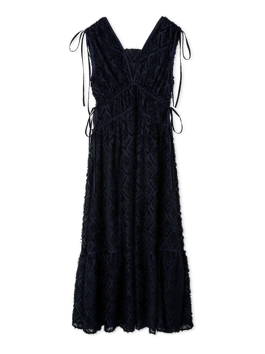 00サイズあり】ジャガードドロストディティールワンピース(マキシ