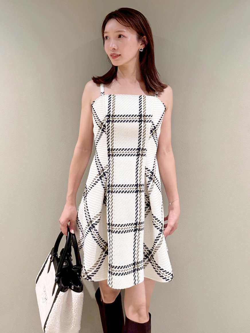 WEB限定】ロービングチェックミニワンピース(ミニワンピース
