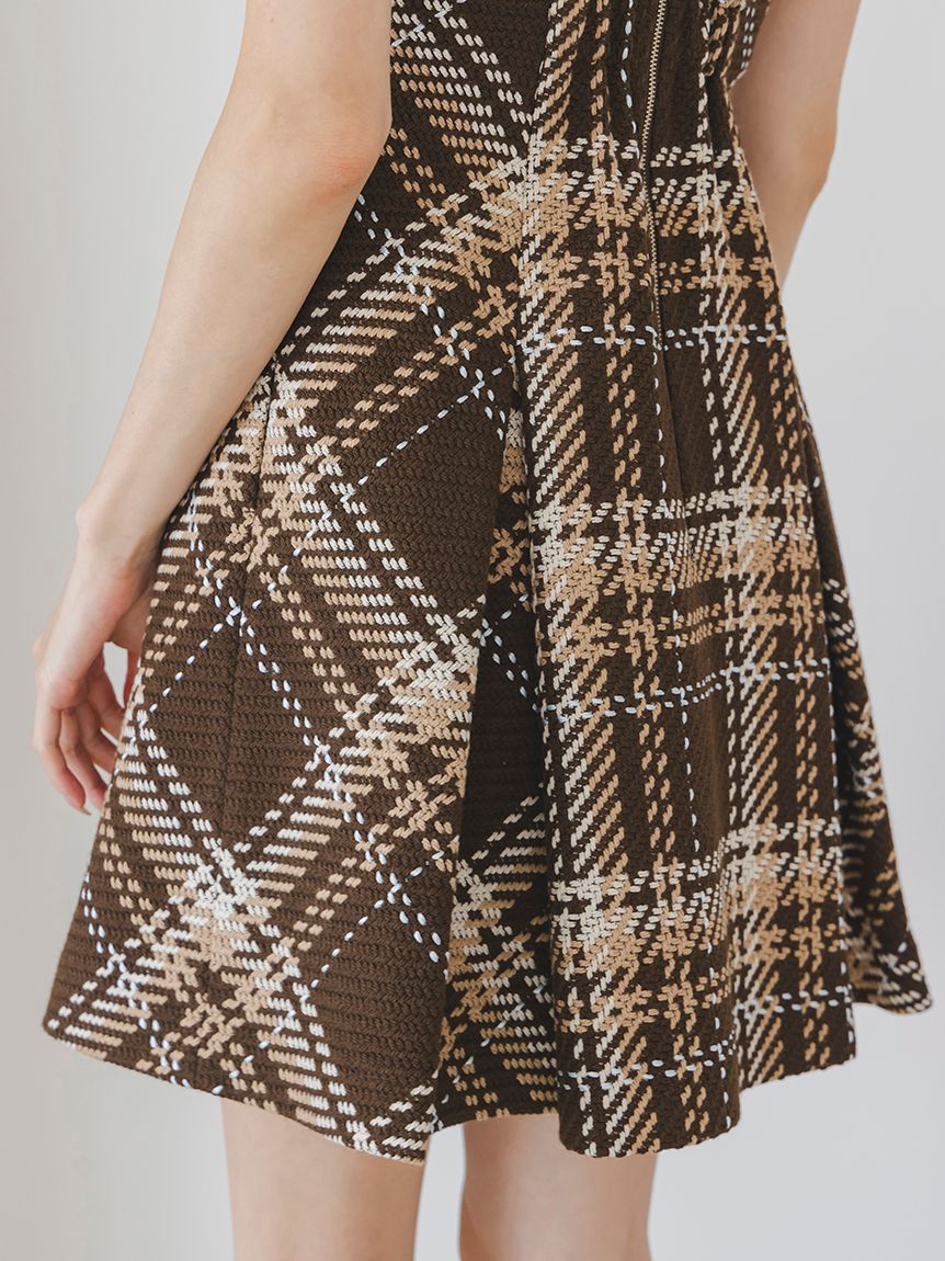 WEB限定】ロービングチェックミニワンピース(ミニワンピース