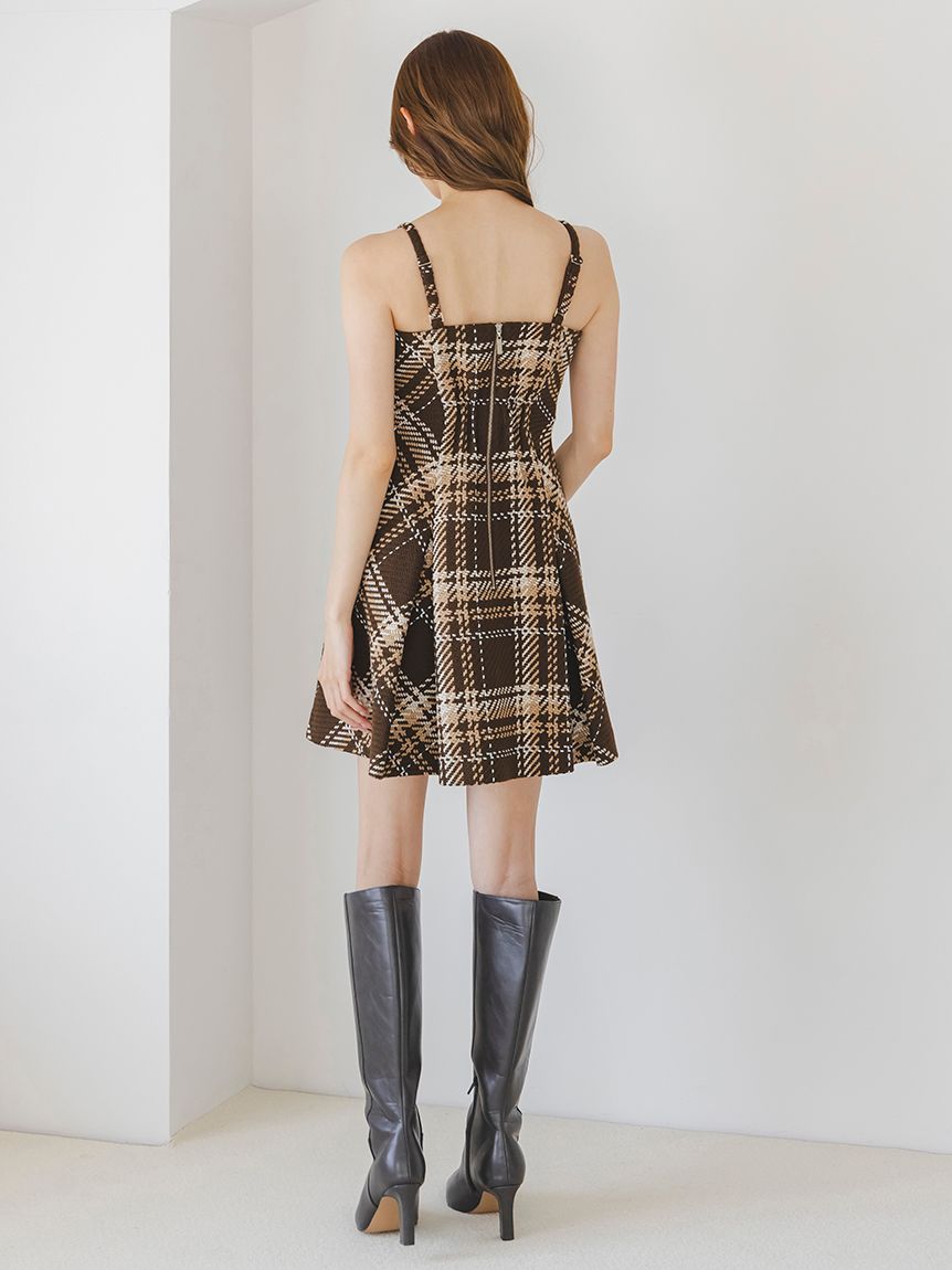 snidel WEB限 ロービングチェックミニワンピース アイボリー 1 snidel WEB限 ロービングチェックミニワンピース アイボリー 1 SNIDEL