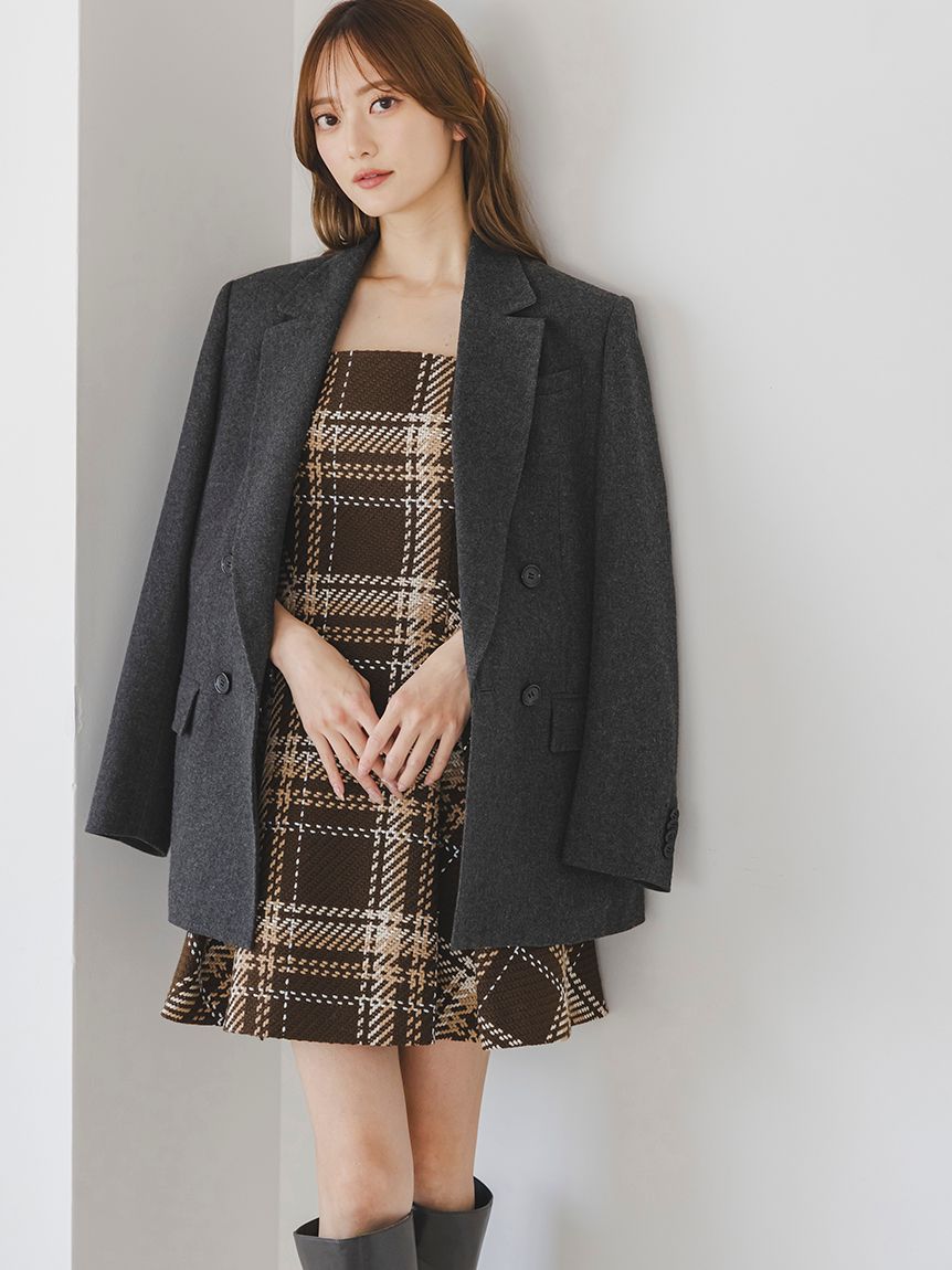 あ*様 画像追加♡新品未使用 ロービングチェックミニワンピース 1 WEB限定】ロービングチェックミニワンピース(ミニワンピース