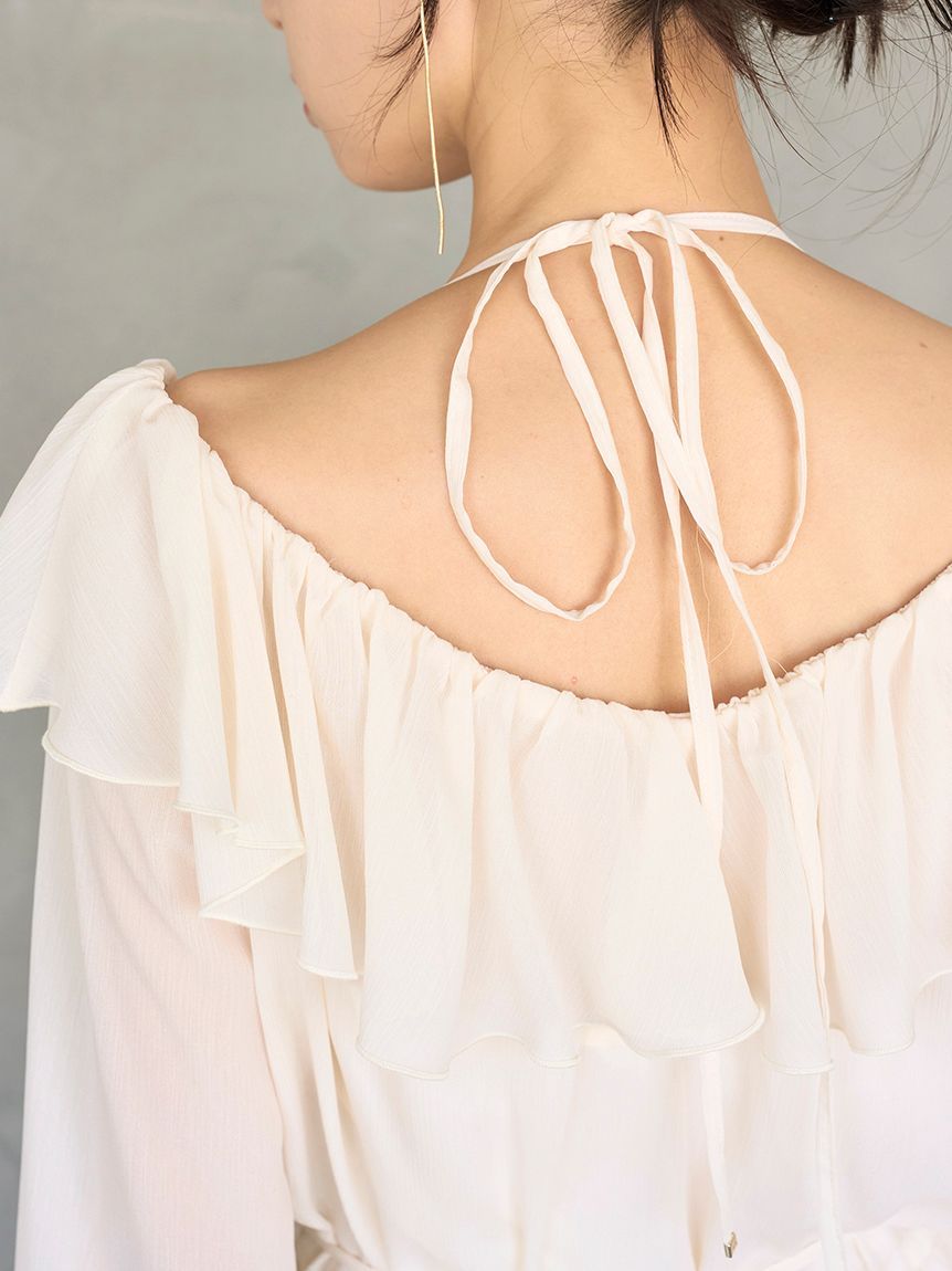 シフォンフリルミニコンビワンピース(ミニワンピース