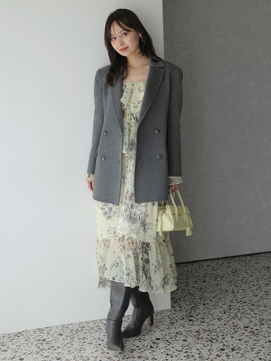 オフショルフリルワンピース(マキシ・ロングワンピース)｜ワンピース