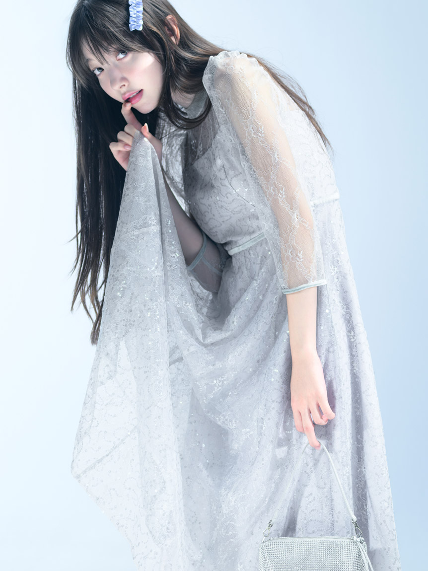 スパークルレースドレス(マキシ・ロングワンピース)｜ワンピース