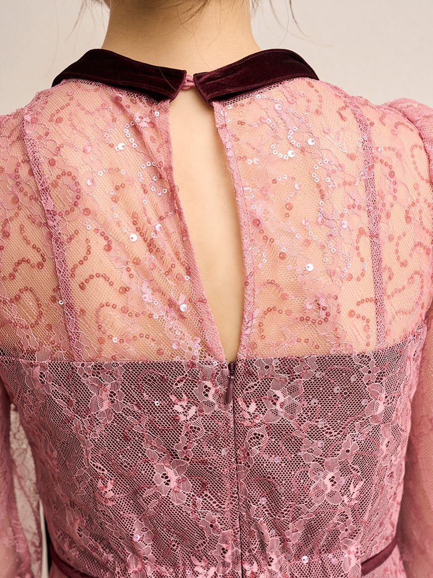 スパークルレースドレス(マキシ・ロングワンピース)｜ワンピース