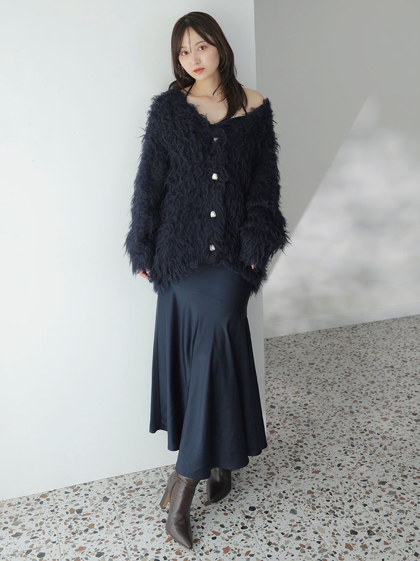 サテンマーメイドキャミワンピース(マキシ・ロングワンピース