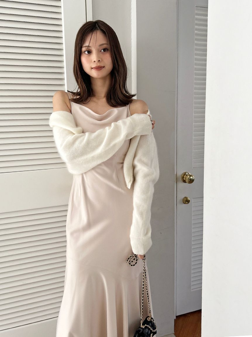 サテンマーメイドキャミワンピース(マキシ・ロングワンピース