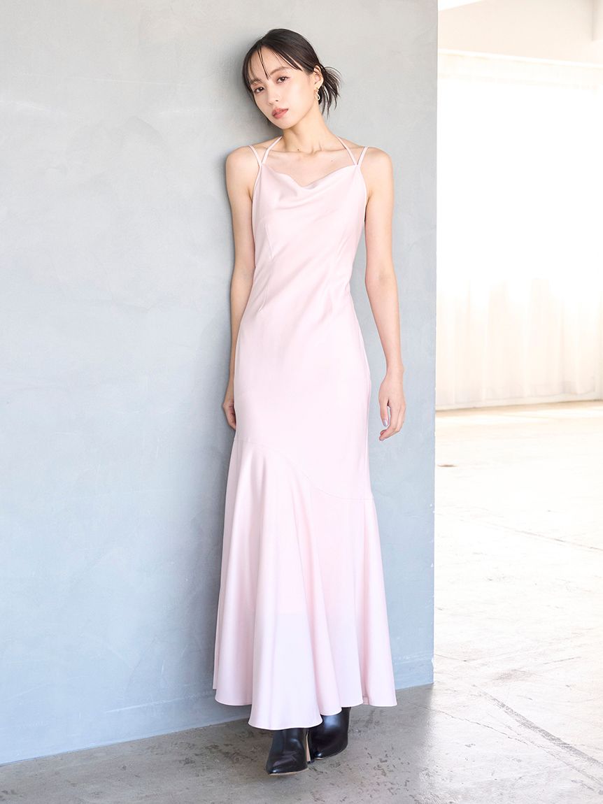 サテンマーメイドキャミワンピース(マキシ・ロングワンピース