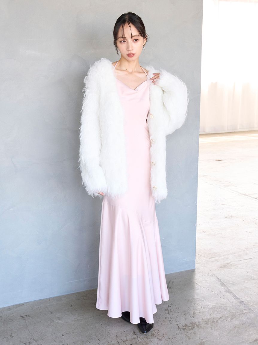 サテンマーメイドキャミワンピース(マキシ・ロングワンピース