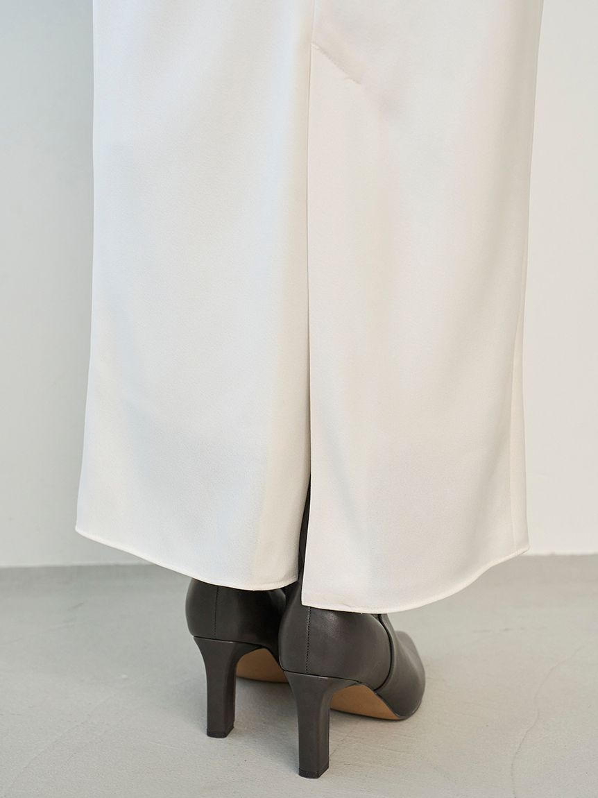 ドレープバックサテンロングワンピース(マキシ・ロングワンピース