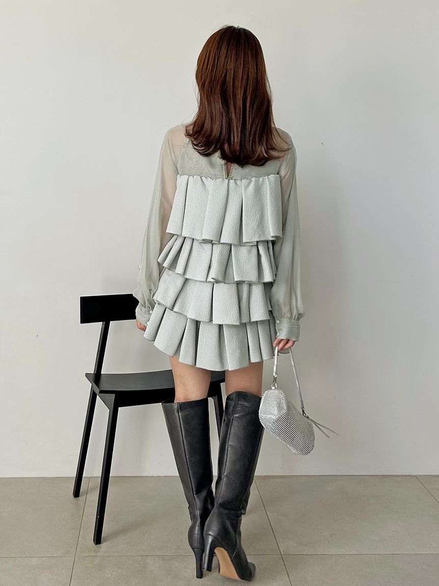 ティアードラッフルミニドレス(ミニワンピース)｜ワンピース｜SNIDEL