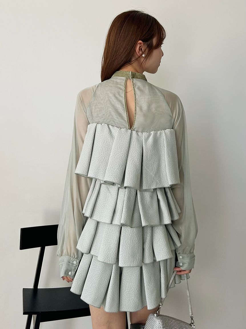 ティアードラッフルミニドレス(ミニワンピース)｜ワンピース｜SNIDEL