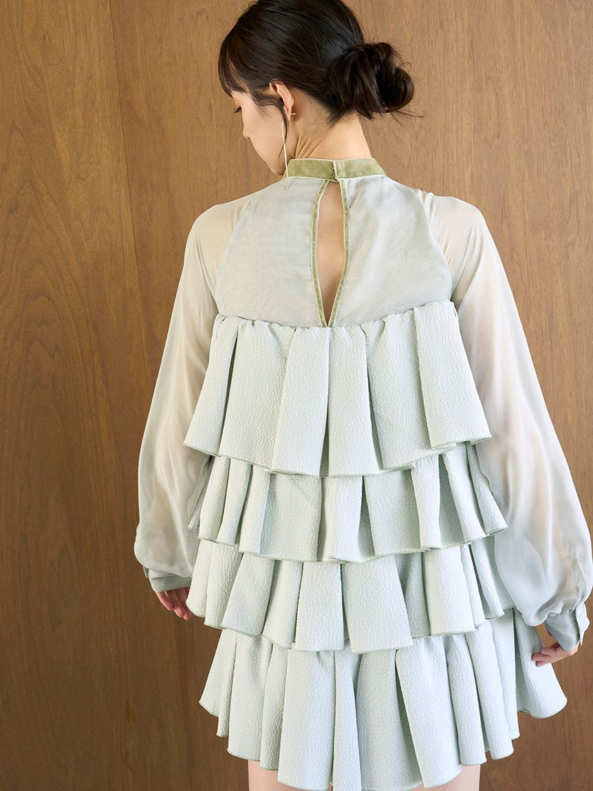 ティアードラッフルミニドレス(ミニワンピース)｜ワンピース｜SNIDEL