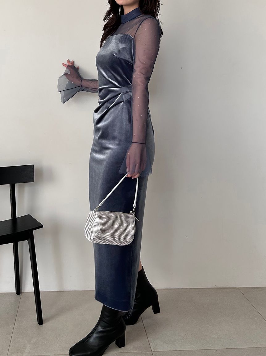 シアードッキングベロアドレス【カンヘウォン着用】(マキシ・ロング