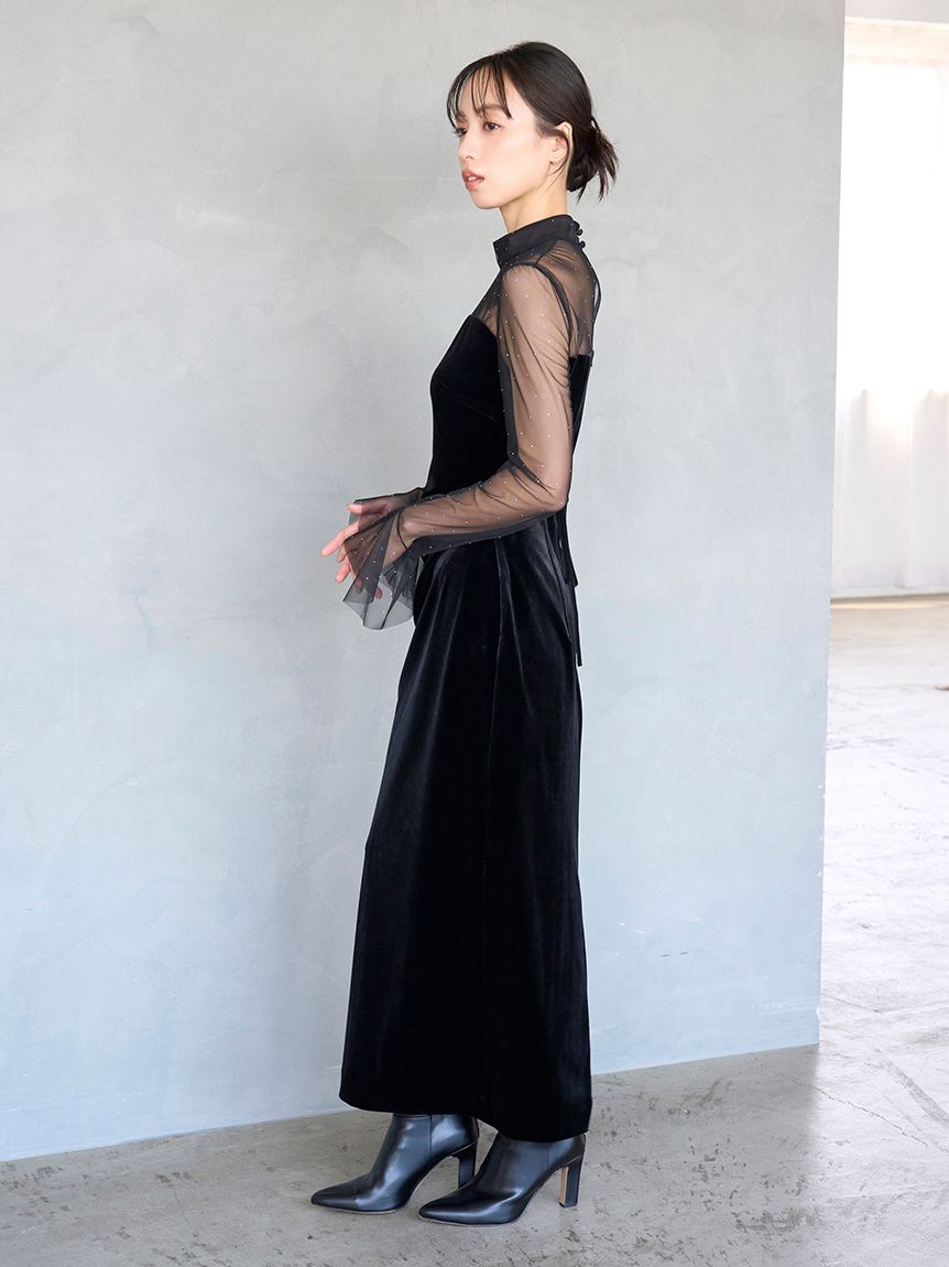 シアードッキングベロアドレス【カンヘウォン着用】(マキシ・ロング