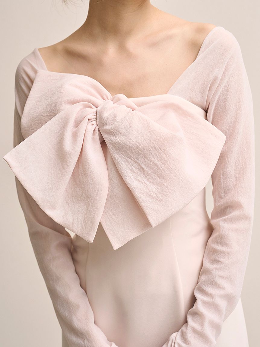 オフショルリボンドレス【カンヘウォン着用】(マキシ・ロング