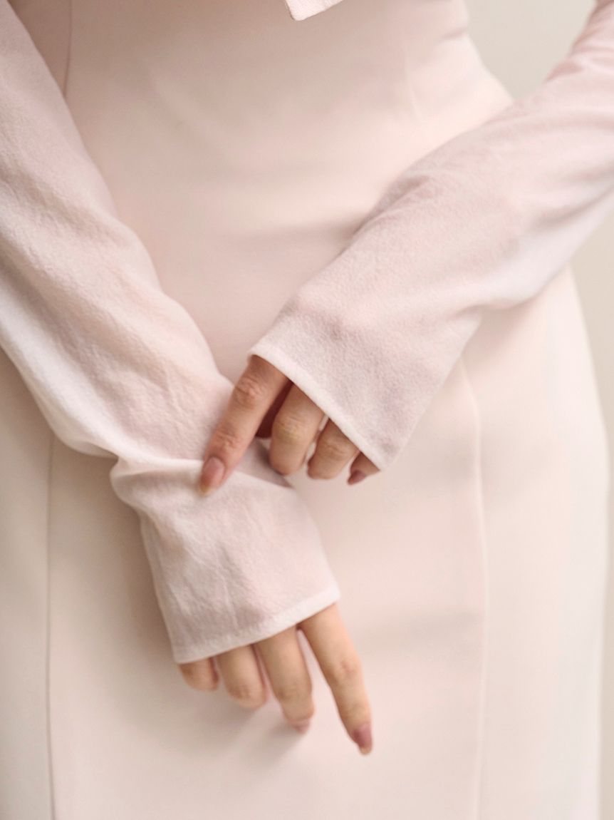 オフショルリボンドレス【カンヘウォン着用】(マキシ・ロング