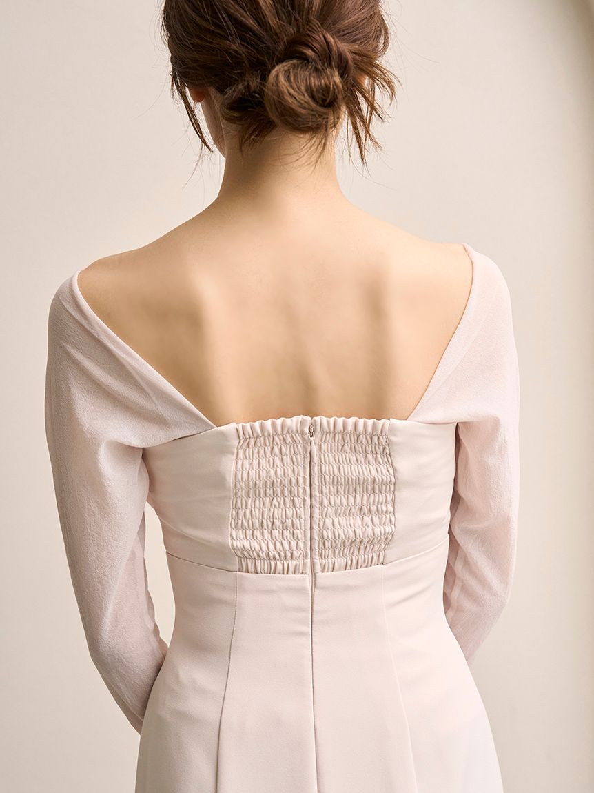 オフショルリボンドレス【カンヘウォン着用】(マキシ・ロング