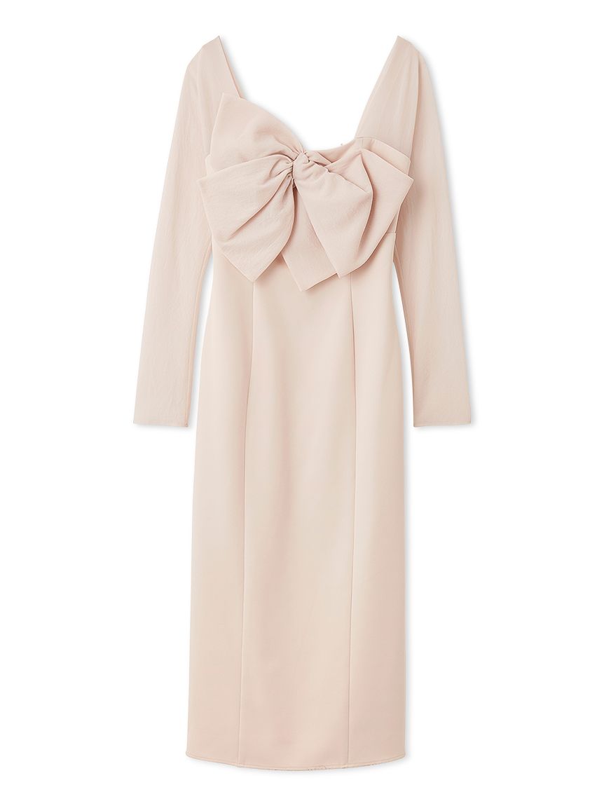 オフショルリボンドレス【カンヘウォン着用】(マキシ・ロング